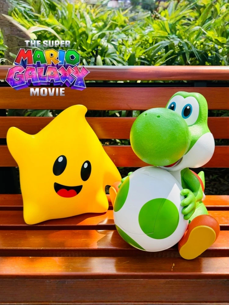Originele op voorraad zijnde Global Yoshi Luma Mari Galaxy Movie Series popcorn emmer met verlichte vorm, opbergemmer, ornament, cadeau - afbeelding 2