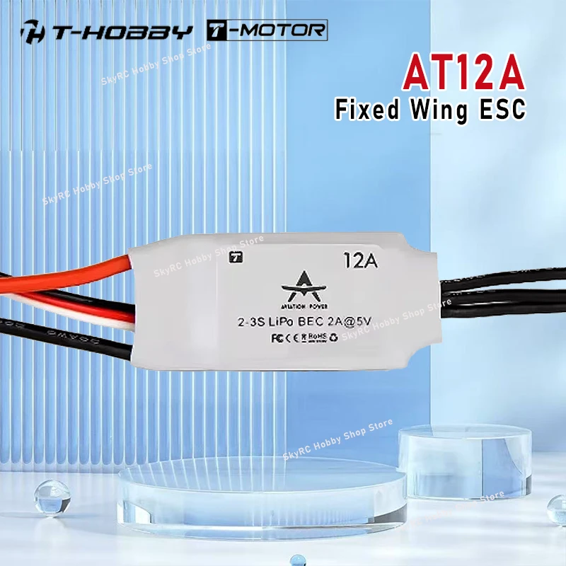 

T-MOTOR T-HOBBY AT12A Fixed Wing ESC - 2-3S 12A 15A Peak High Throttle Response for FPV RC