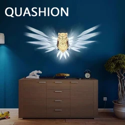 Moderna decorazione della casa proiettore lampada da parete stampa 3D resina creativa Anime Sconce luce gufo aquila corridoio atmosfera notte Lustre