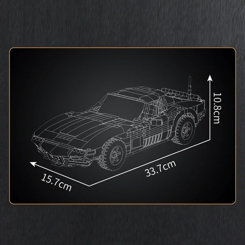 Schimmel Koning 10198 Corvette C3 sportwagen Model Racewagen Plastic Monteren Kit Bricks Sets Bouwsteen sets speelgoed voor Kinderen