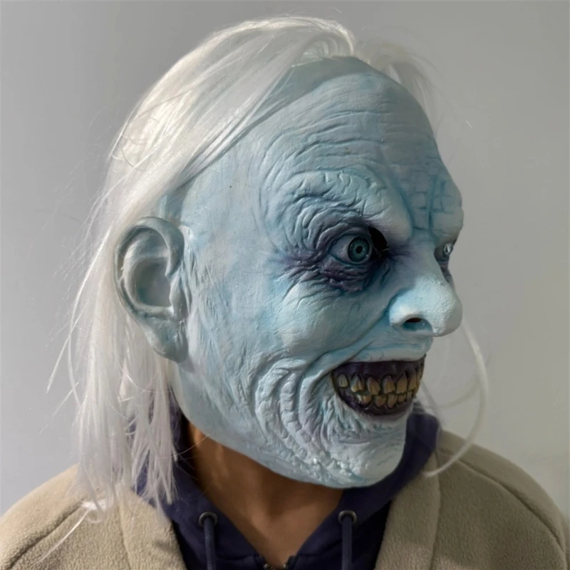 Realistic Female Ghost Head Mask Scary Life Like Costume Prop Eerie Haunted House Halloween Party Decoration For Teens Adults