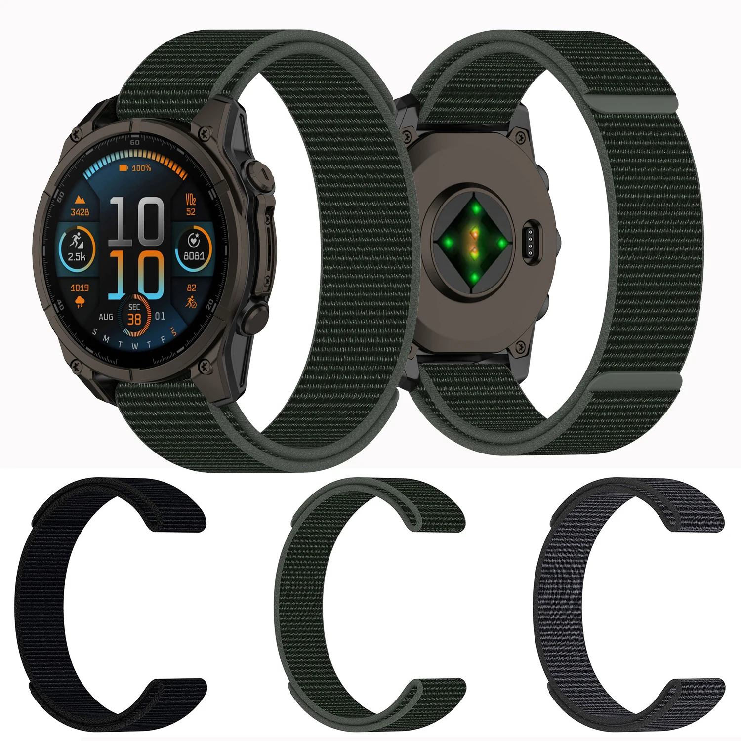 22mm 20mm Nylon Strap For Garmin Fenix 7 6 5 7S 6S 5S Pro Plus/Forerunner 935 945 Bracelet Hook and Loop Quick Dry Watch Correa