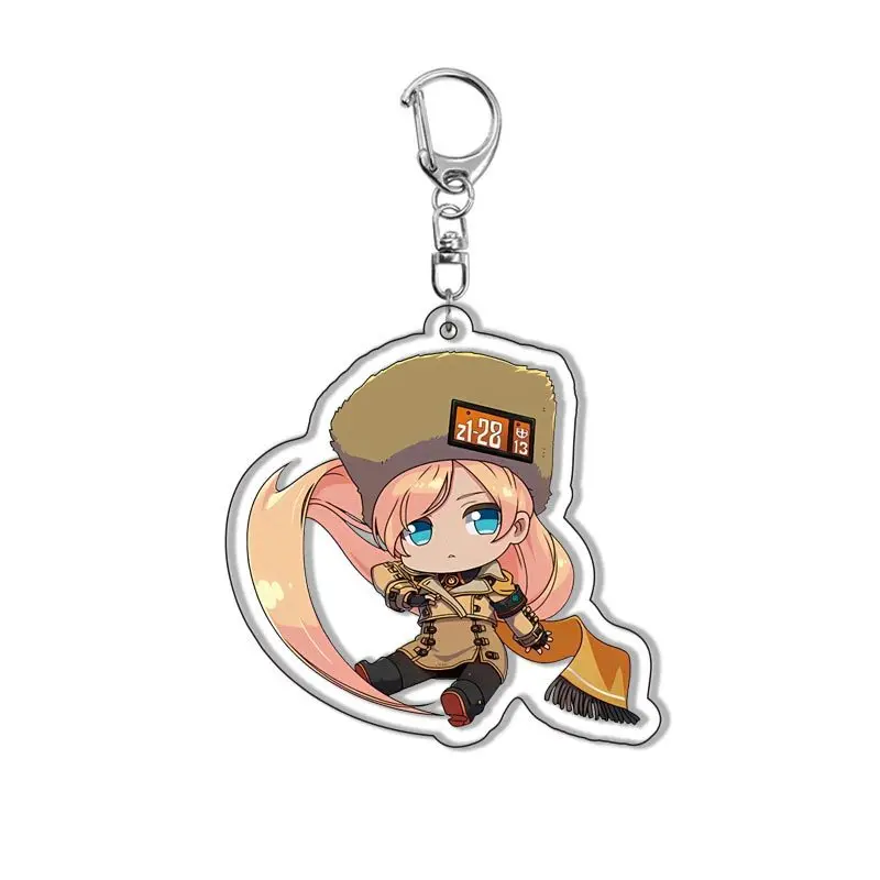 Game Guilty Gear Acrylic Keychain Ky·Kiske May SOL·BADGUY Baiken Cosplay Figures Keyring Bag Pendant Decor Collection Fans Gifts