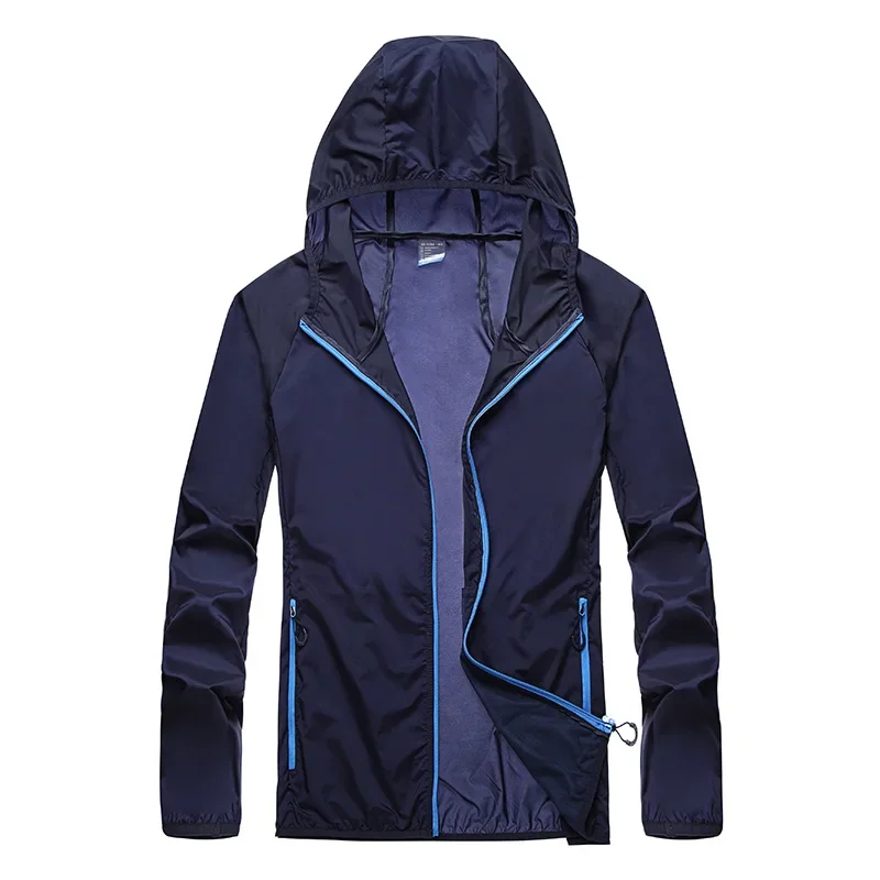 Summer Men Windbreaker Sun Protection Jacket Women Sports Super Thin Hooded Skin Coats Men Jaqueta Masculina Couple Clothes