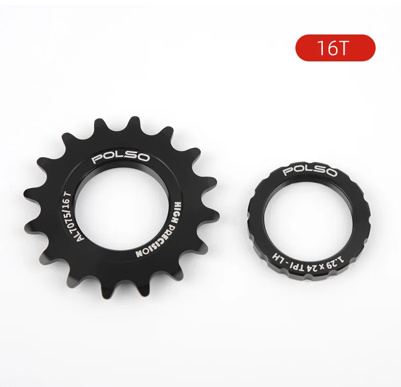Pignon Fixie RUDER BERNA – 16 Dents, Couleur Argent – Pour Vélo Piñon Fijo