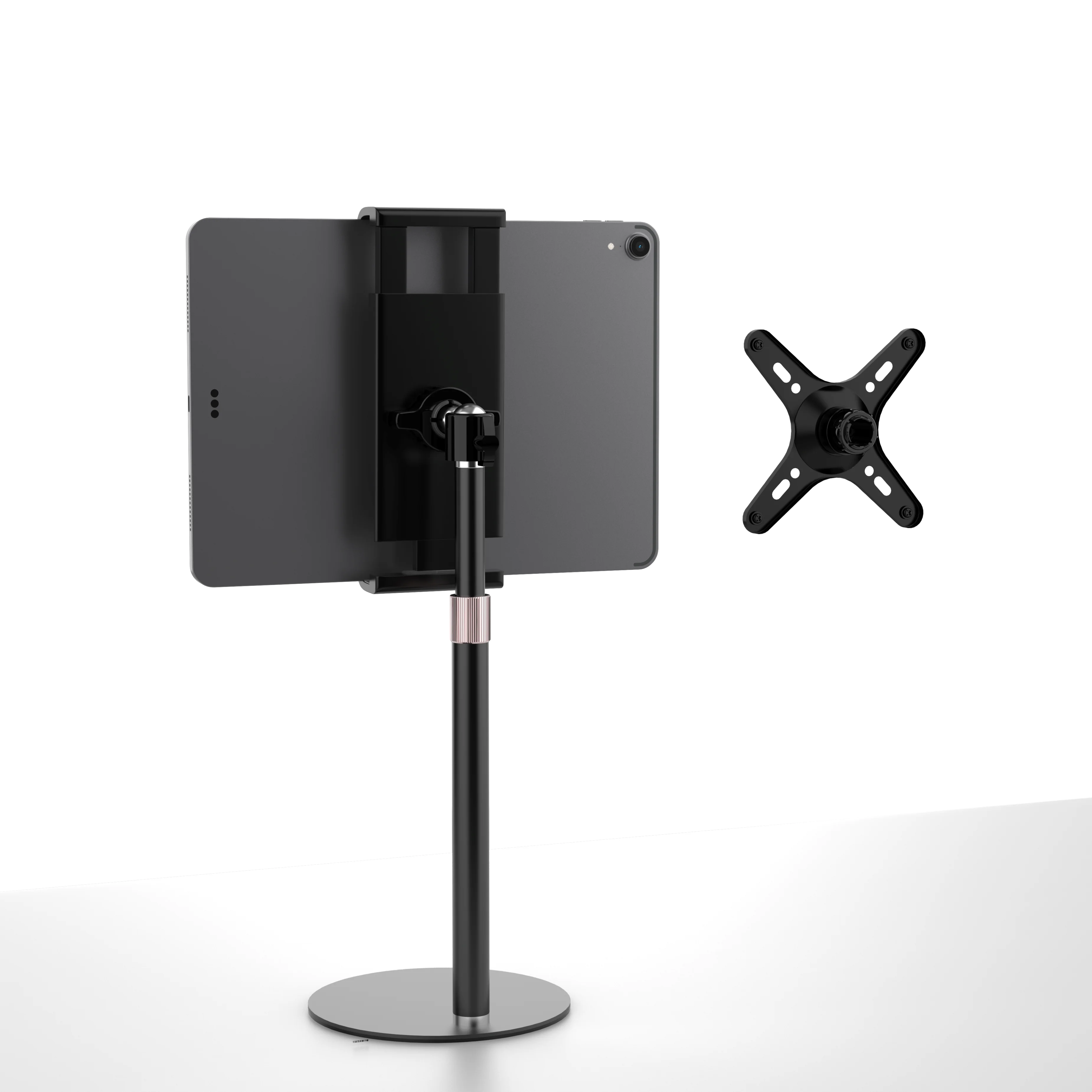 Keepro Portable Monitor Stand Height Adjustable Vesa Monitor Tablet Stand Free Standing Low Profile Desk Mount Monitor support