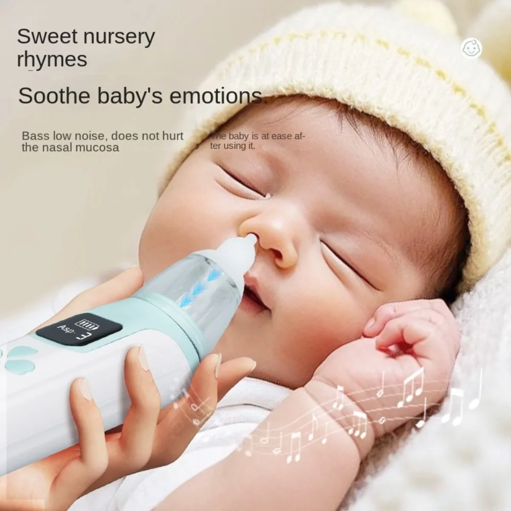 

Electric Baby Nasal Aspirator Silent Safety Baby Nasal Inhaler USB Charging Nasal Obstruction Rhinitis Nose Cleaner For Newborns