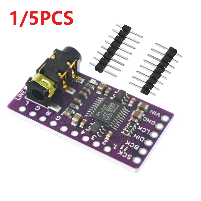 1/5 قطعة GY-PCM5102 واجهة I2S IIS DAC فك مجلس PCM5102A HiFi الصوت DAC وحدة لراسبيري Pi/STM32