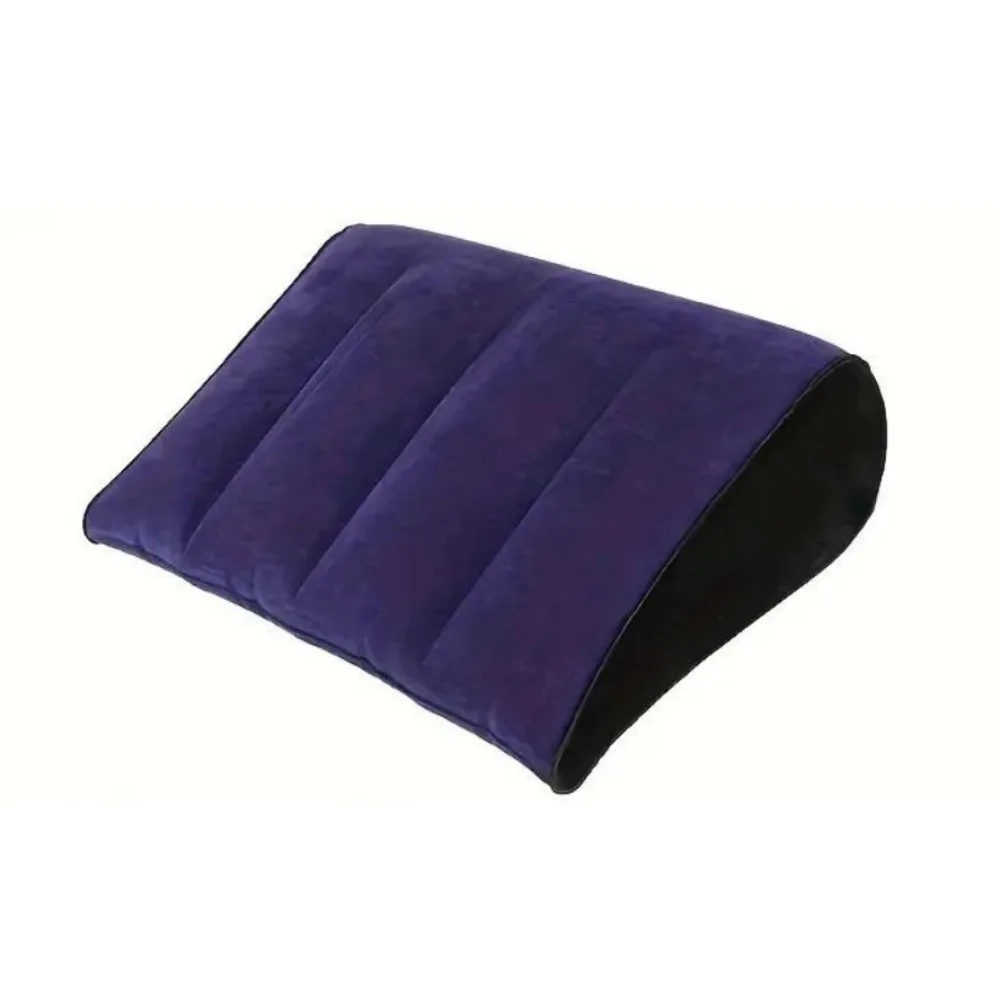 Couples Gifts PVC Silicone Pillow Triangle Inflatable Inflatable Pillow Soft Blue+Black Relax Cushion Home