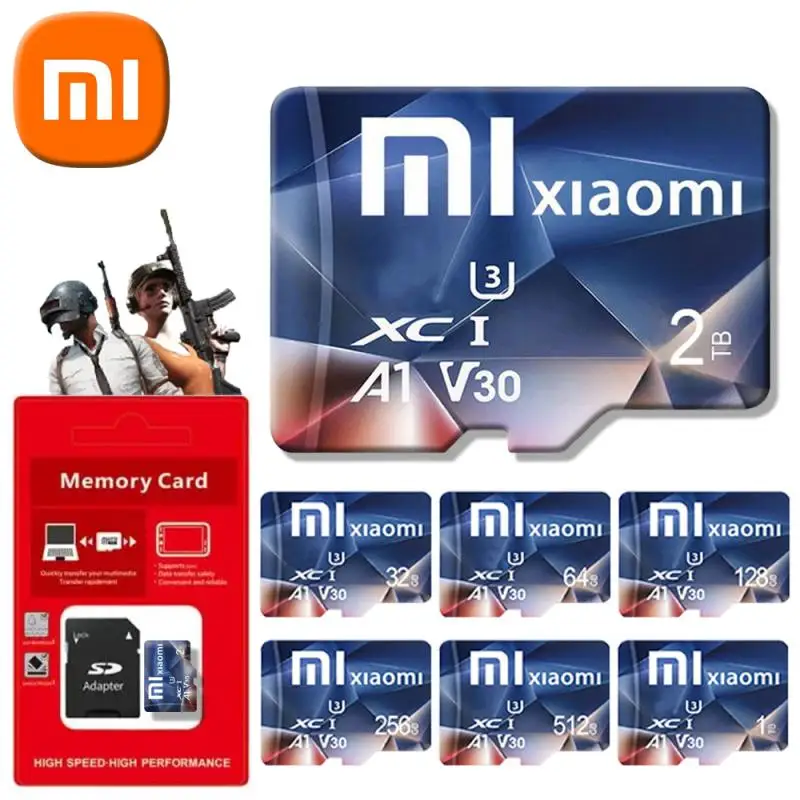 Xiaomi 2TB 1TB Memory Card High Speed C 10 SD Card 128GB 256GB 512GB V60 A2 Flash Memory Card 128GB Micro Tarjeta Sd For Phone