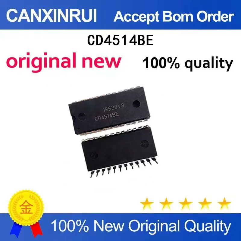 

(5-100 Pieces) Brand new original CD4514BE CD4514 DIP-24 TI logic IC chip IC in stock