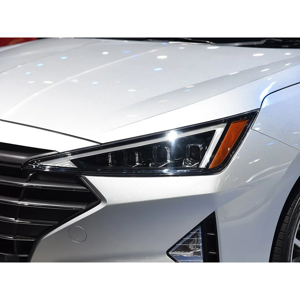Headlight Transparent Lens Car Headlight Headlamp Clear Lens Auto Shell Cover For Hyundai 2019 2020 Elantra (Overseas Version)