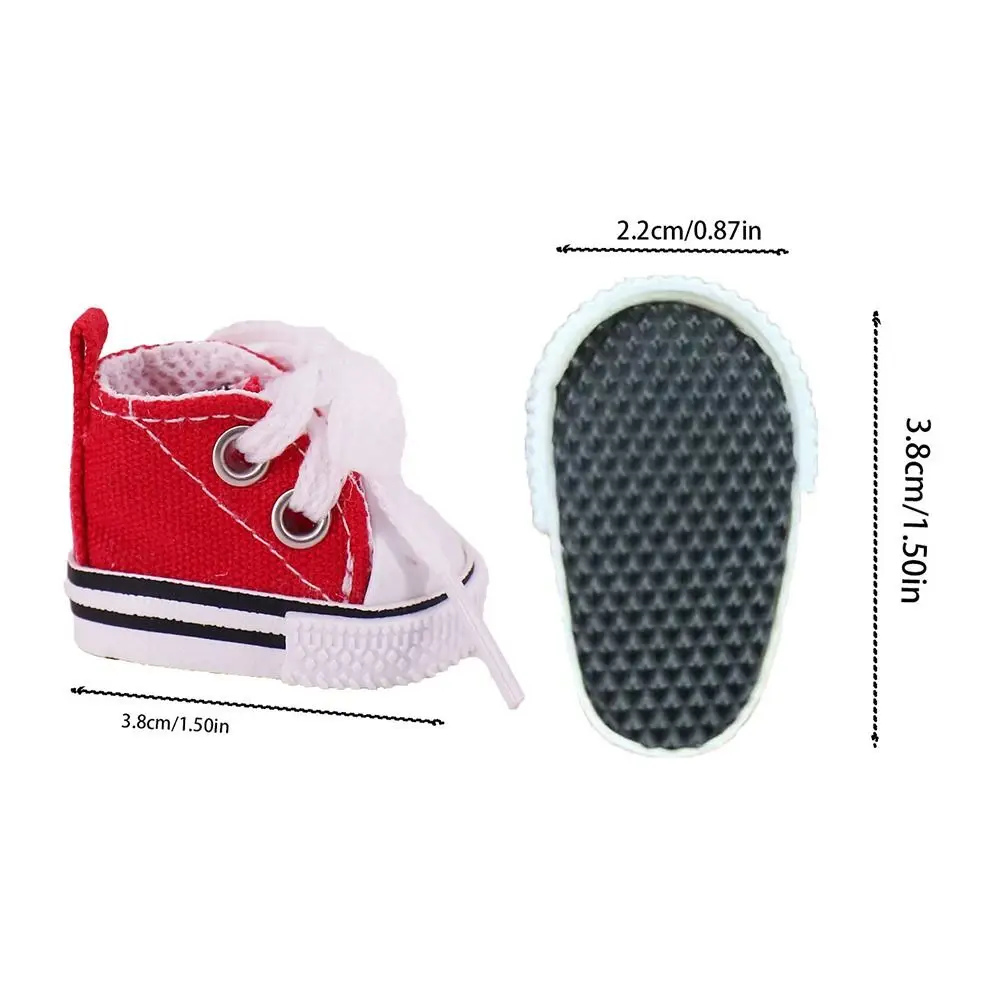Loisirs 4.5Cm de longueur chaussures de poupée couleur unie pour 17cm baskets hautes poupées Kpop chaussures en cuir à lacets pour