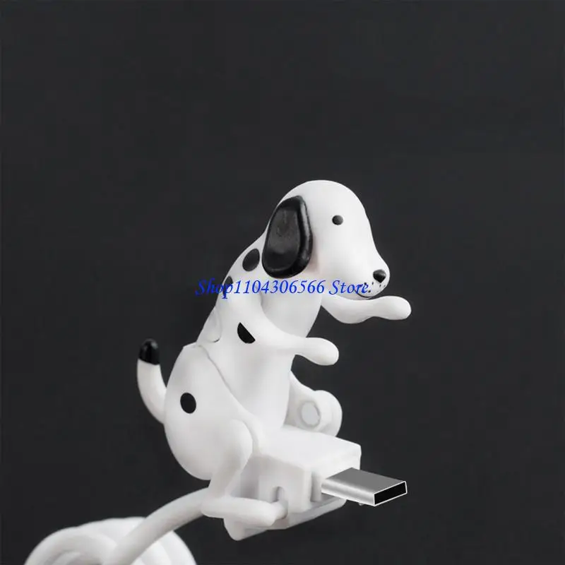 02DD Funny for Touch Dog Phone Cable for Type-C Moving Stray Dog Fast Charging USB C Cable with for Touch Switch