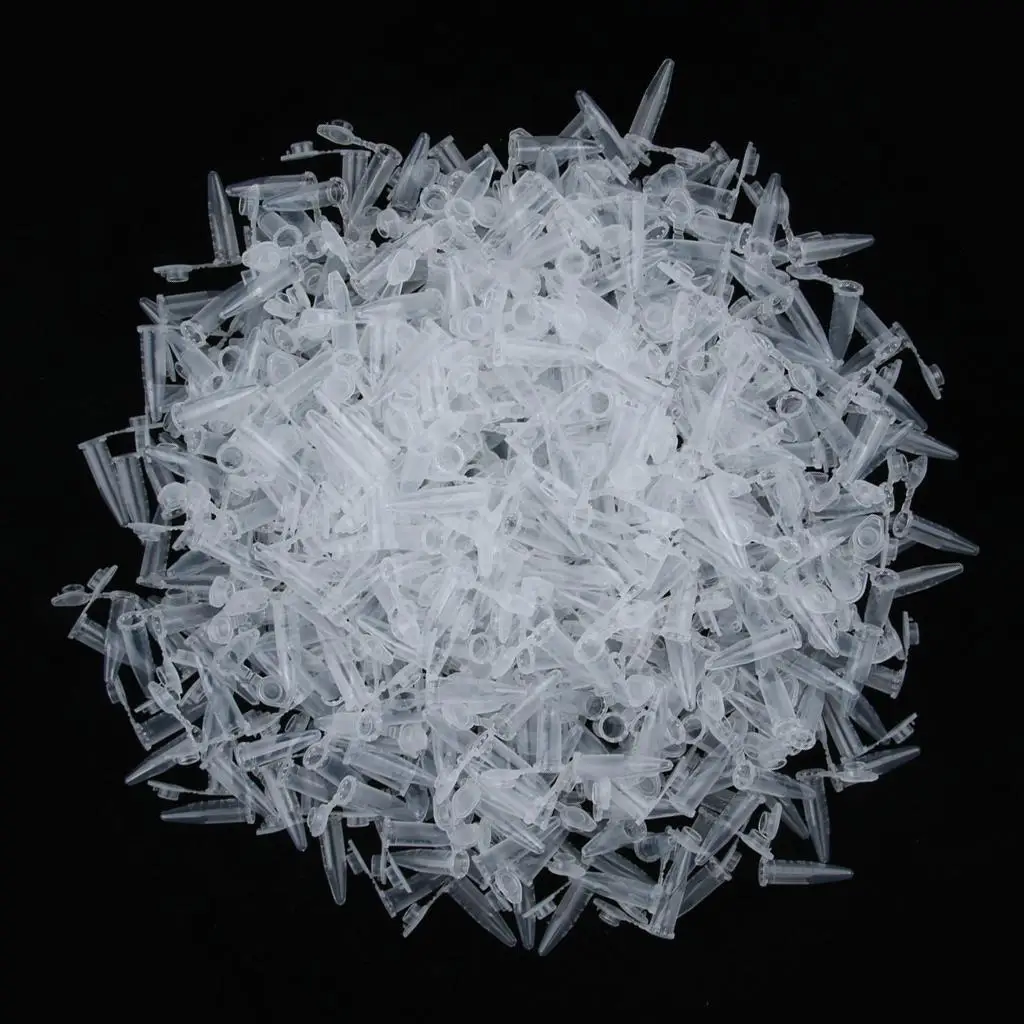 Centrifuge Vial with Snap Cap 1.5ml Clear Plastic Micro Test Tube Graduated Laboratory Container for Experimentation