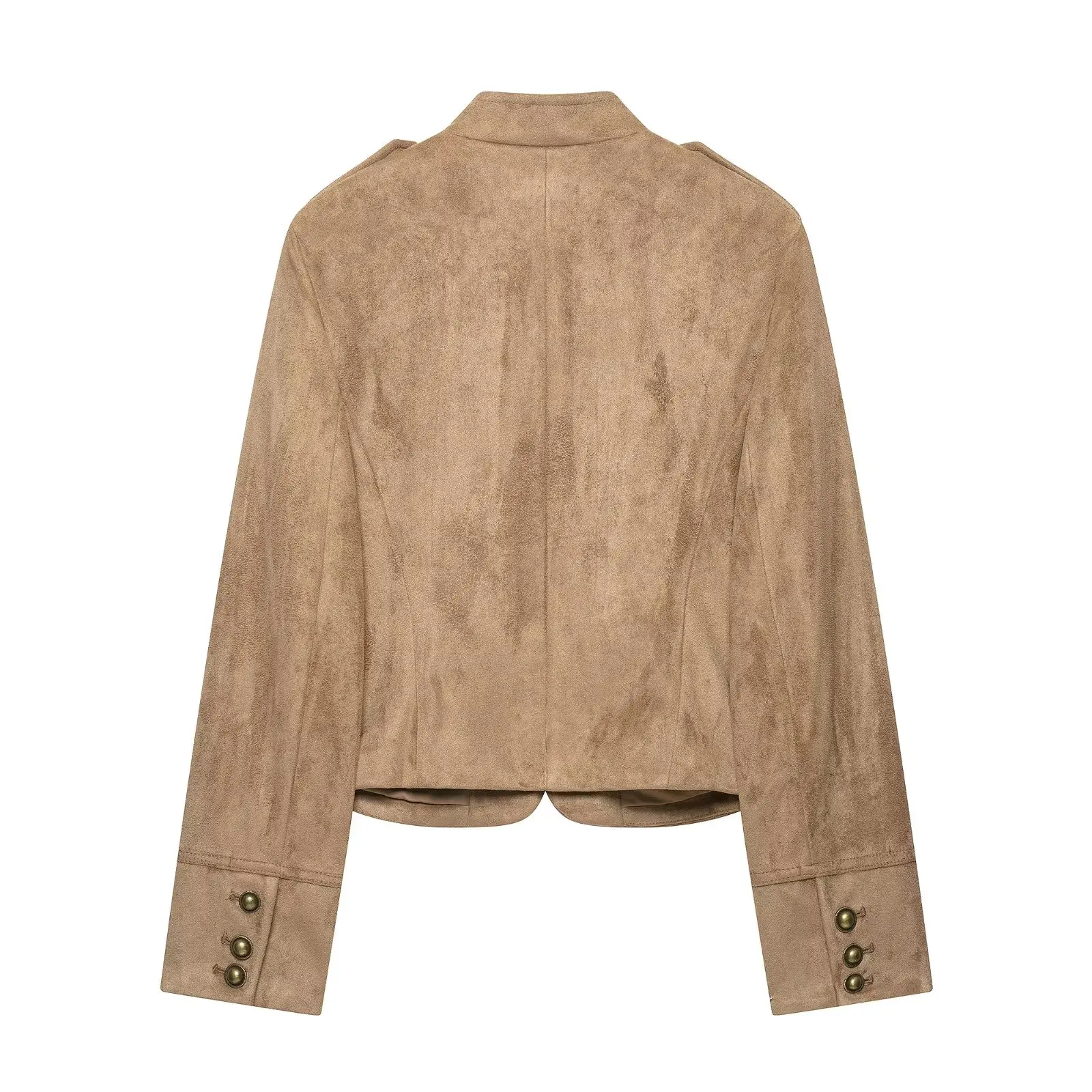 2026 Y2K Autumn Winter Women Rope Knot Button Jackets Fashion O-neck Zipper Causal Streetwear Top Vintage Ladies Outwear Coats