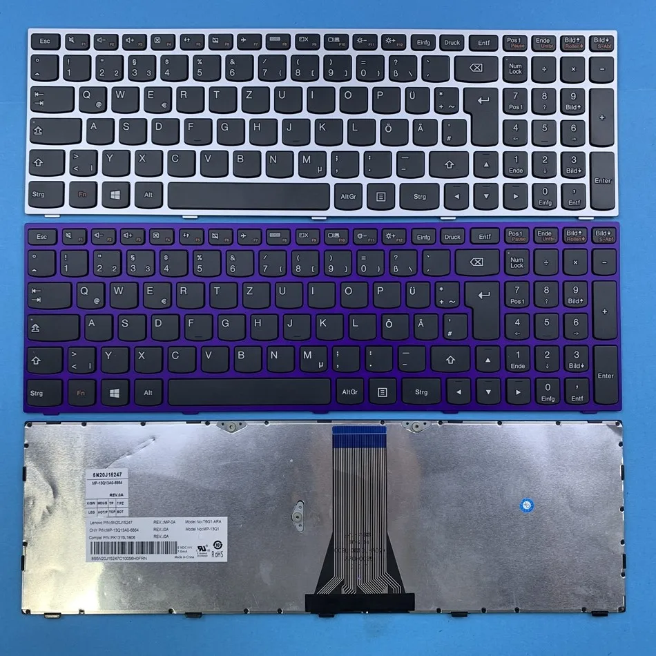 Germany Laptop Keyboard For Lenovo G50-30 G50-45 G50-70 G50-70m G50-80 G51-35 G70-35 G70-70 G70-80 Series GR Layout