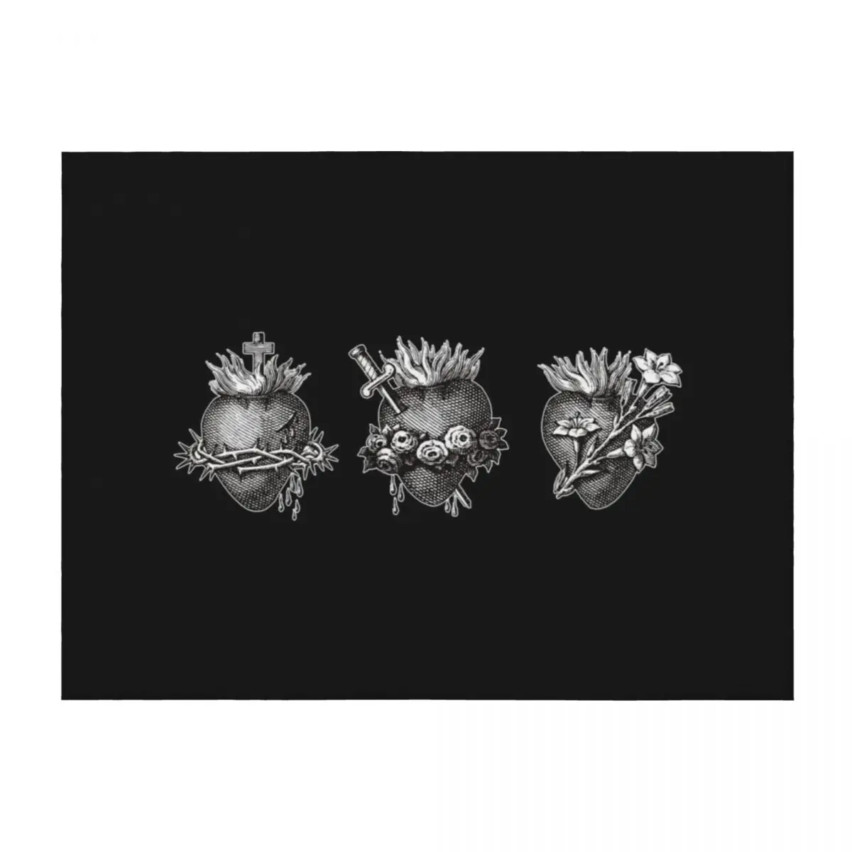 

Sacred Hearts of the Holy Family Throw Blanket Polar Decoratives Softest Hairy Blankets