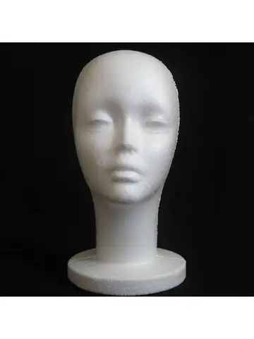 Female Styrofoam Mannequin Manikin Head Model Foam Wig Hair Glasses Display