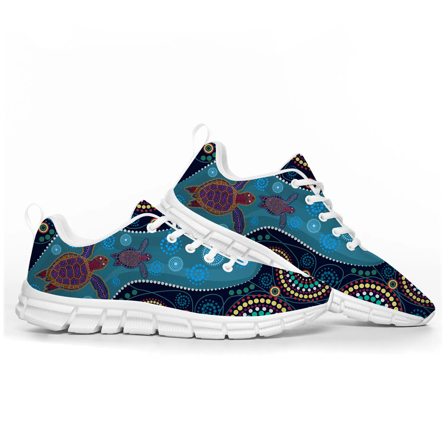 

Australia Aboriginal Turtle Indigenous Art Design Sports Shoes Mens Womens Teenager Kids Children Custom Sneakers Casual Shoes