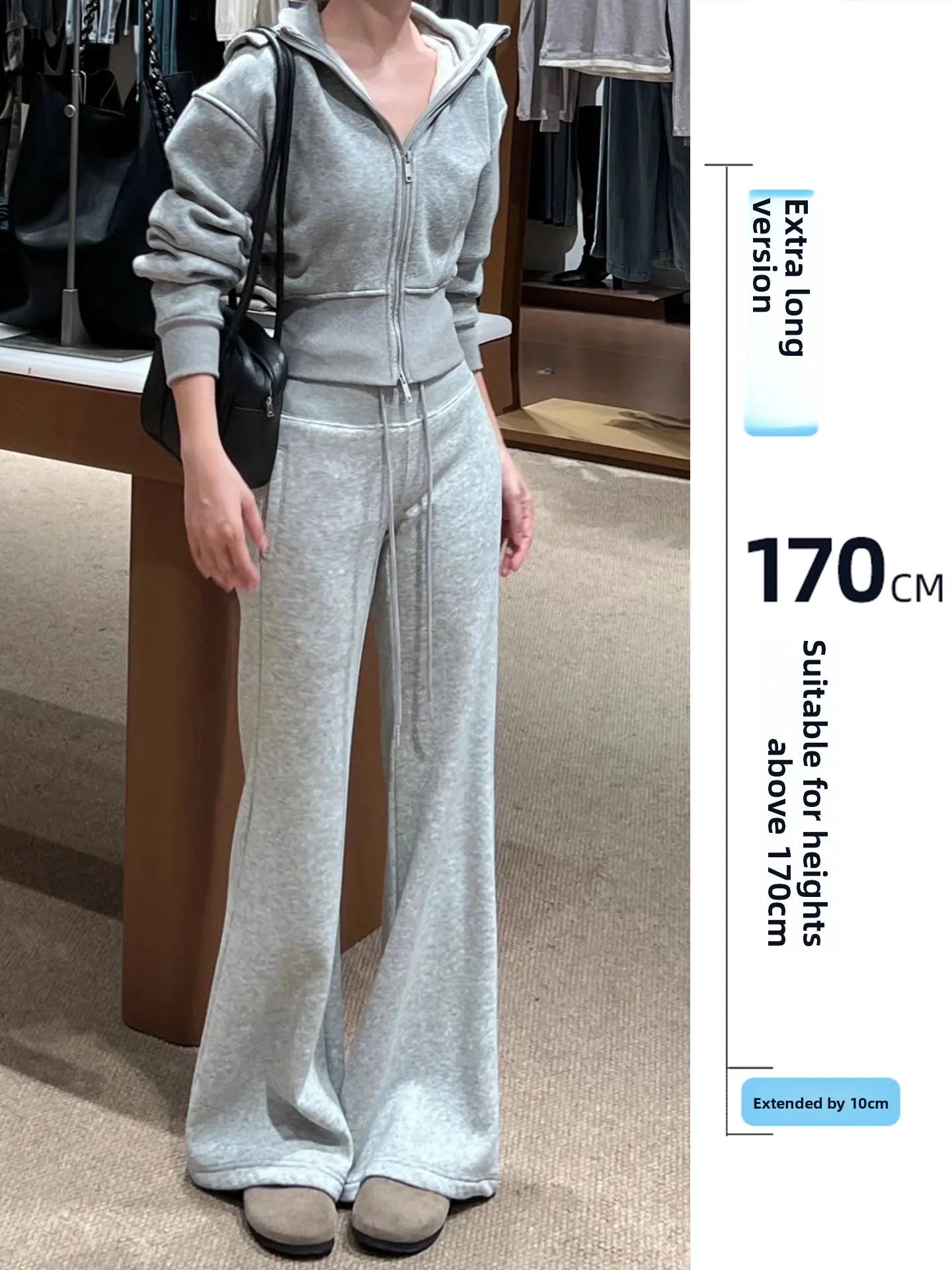 

Женские брюки-клеш с высокой талией и шнурком, свободного кроя, осенне-зимние, повседневные, удлиненные, модель 175 Plus Bell Pants