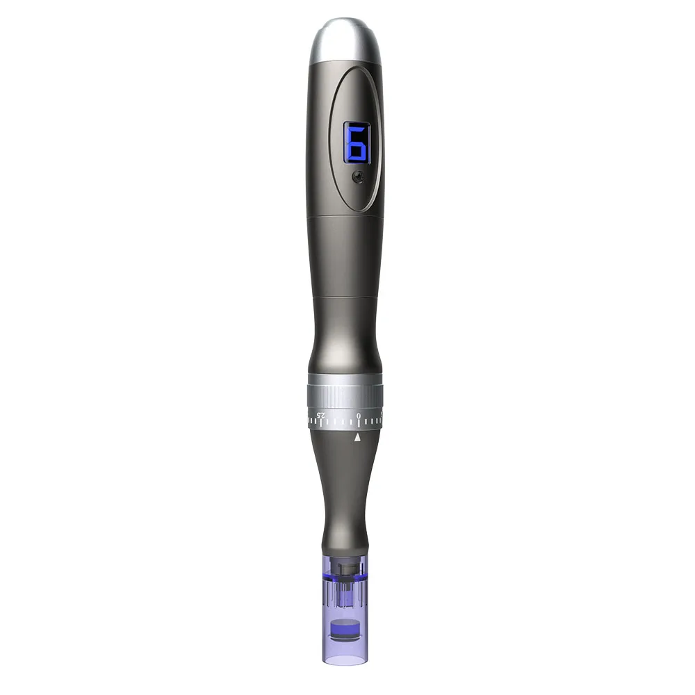 Dermapen-pluma de microagujas inalámbrica Ultima X6, Original, profesional, con cartuchos de aguja de tatuaje, 20 piezas, máquina de belleza