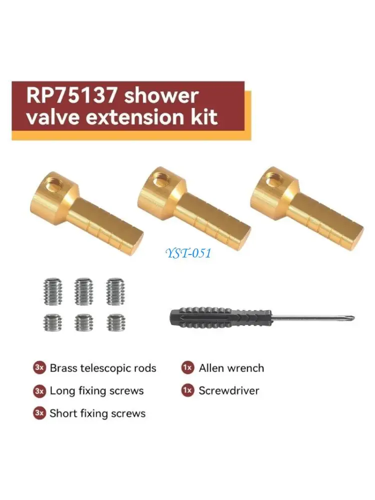 

E15A Aluminum Extensions Universal Shower & Tub Fixture Extender Replaces RP75137 for Shower & Tub Handles Quick To Install