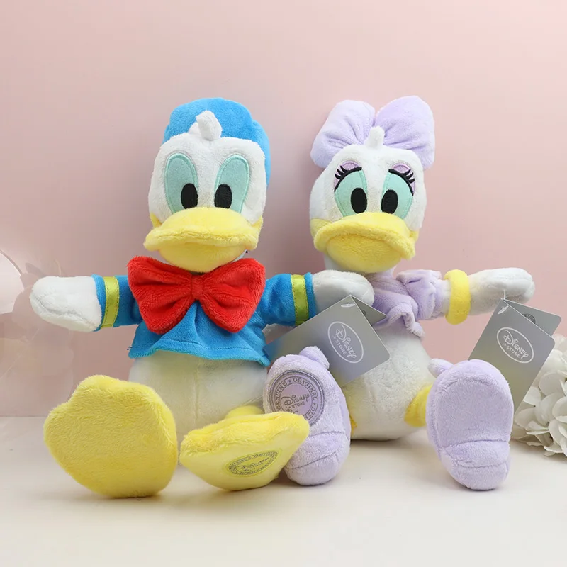 30cm Donald Duck Daisy Mickey Mouse Plush Toys Set Cute Cartoon Stuffed Animal Couple Gift for Kids Movie Fans Birthday Present