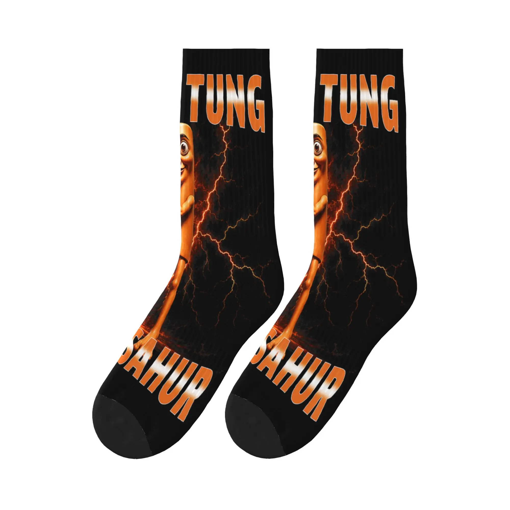 Italian Brainrot Tung Tung Tung Sahur is Calling Stockings Men Socks Warm Soft Vintage Socks Winter Climbing Anti Graphic Socks