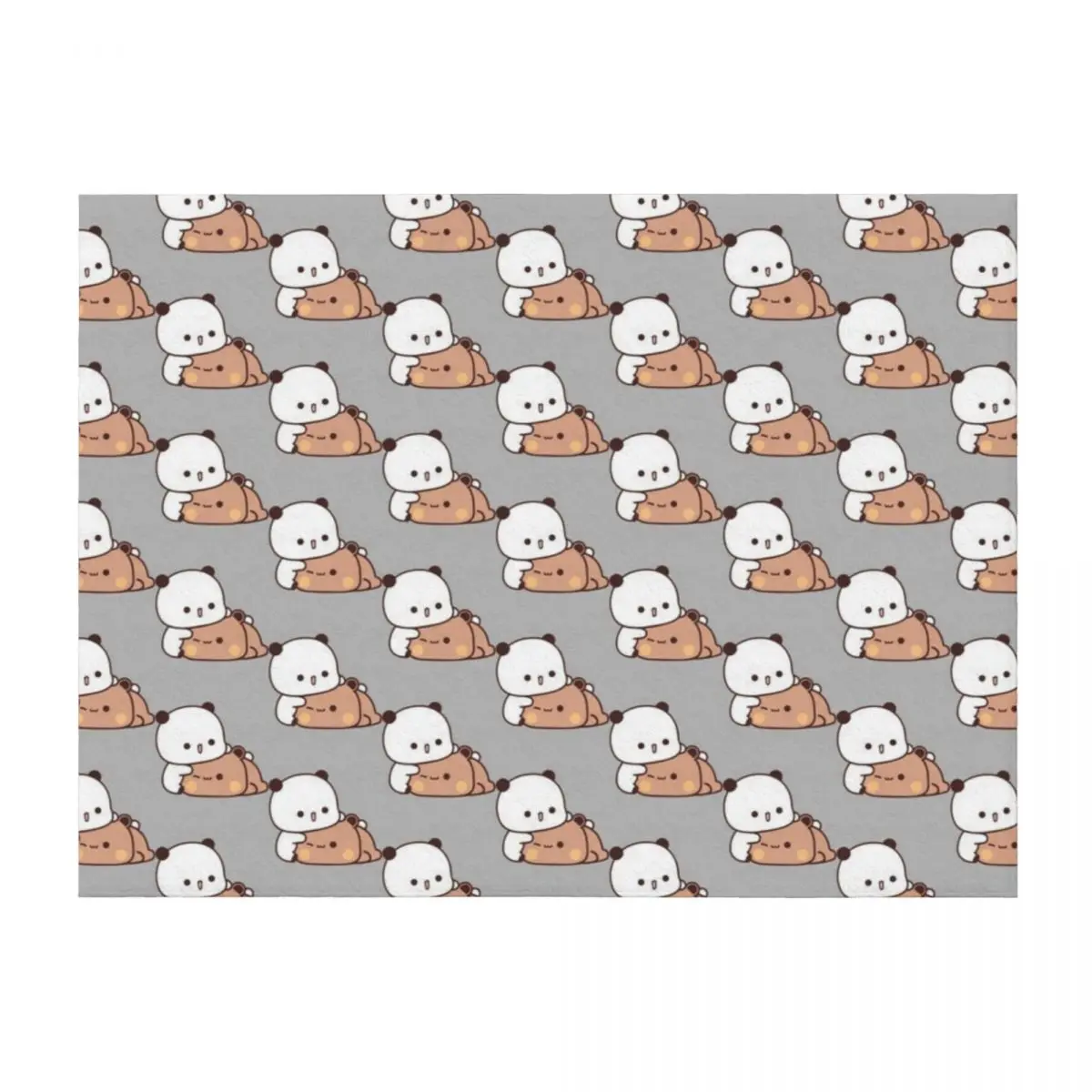 

Bear and Panda Bubu Dudu Balloon Throw Blanket Cute Plaid Camping Hair Blankets