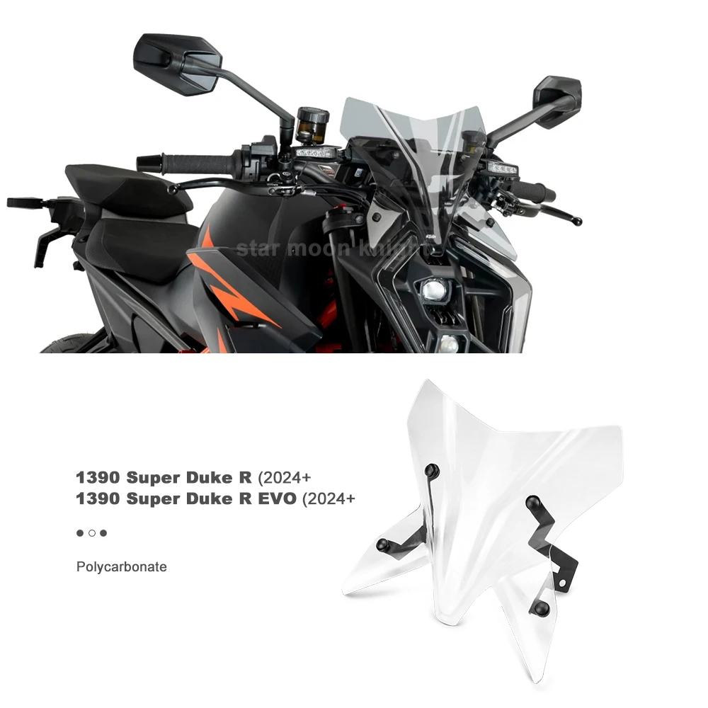 

Motorcycle Accessories Front Wind Screen Fairing For 1390 Super Duke R 2024 2025 Windshield Windscreen 1390 Super Duke R