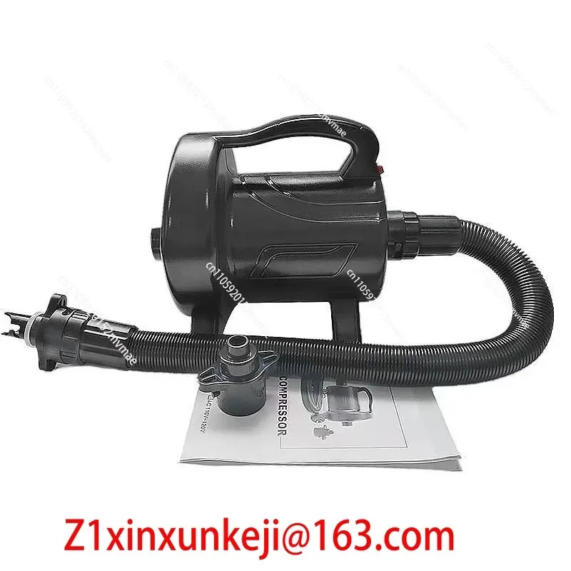 1200W Assault Boat Rubber Boat Outdoor Electric Air Pump Small Portable Drift Boat Air Pump Multi-interface