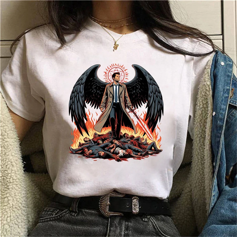 New Supernatural Printing T Shirts Unisex Fashion Short Sleeve T Shirt Summer Casual Loose T-shirt