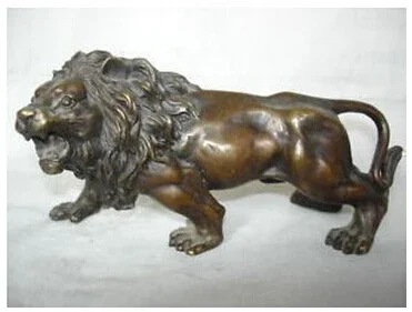 

Collectible bronze lion statue