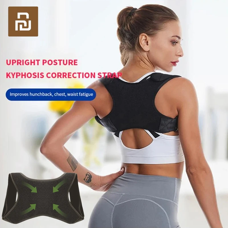

Новый Корректор осанки Xiaomi для позвоночника, Защита спины, плеч, коррекция осанки, бандаж для облегчения боли в спине, Корректор осанки