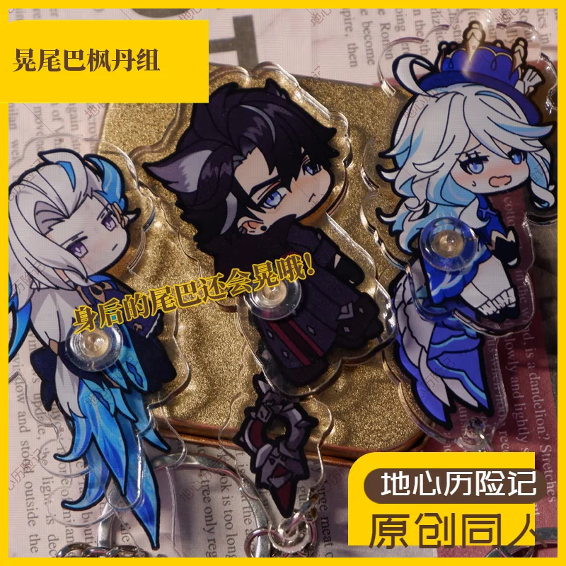 

Anime Genshin Impact Wriothesley Furina Neuvillette Acrylic Keyrings Pendant Collection School Bag Itabag Keychain Gifts