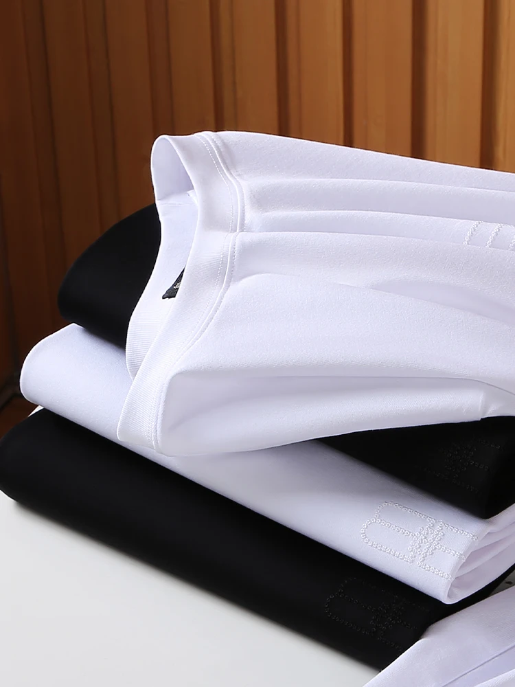 

Мужская летняя футболка Ele Gentleman Cloud Sensation с длинным рукавом, бархатной вышивкой в виде цветов, дышащая, из микрофибры, с широким воротом, короткий рукав.