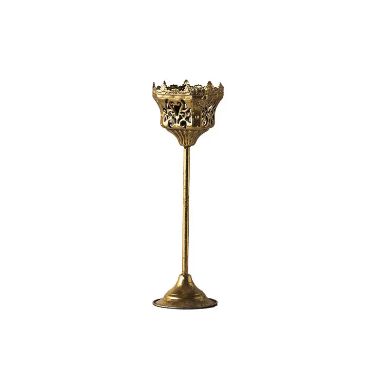 Candelabro dorado de lujo europeo, candelabro, adornos para decoración del hogar, decoración de habitación elegante para decoración Interior de habitación de boda