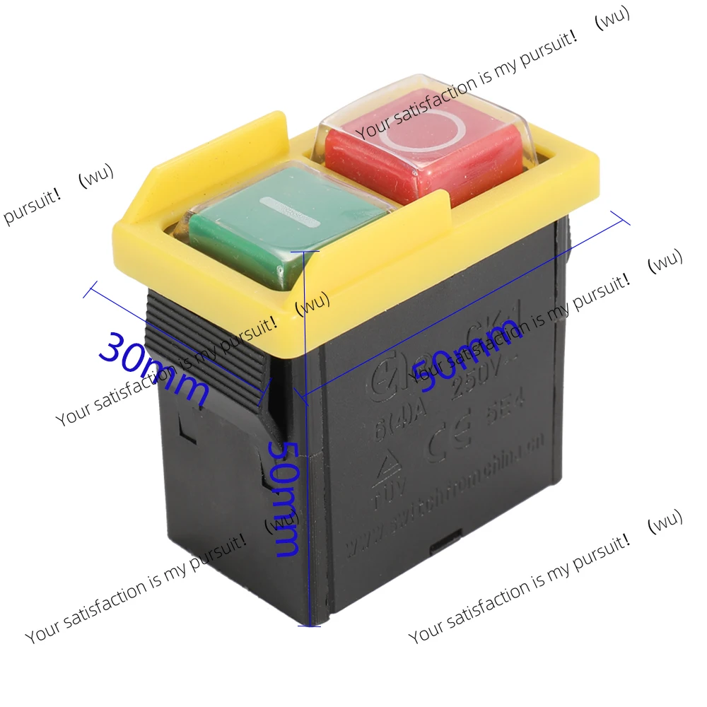 CK1 6A 250V Waterproof Dustproof Electromagnetic On Off Push Button Switches Pushbutton Switch for Grinding Wheel Machine CK-1