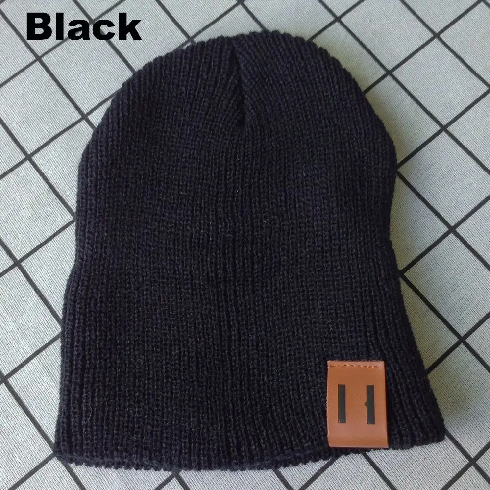 

Однотонные милые новые вязаные шапочки для новорожденных, детские шапки-бини, теплые шапки, зимне-осенние шапки