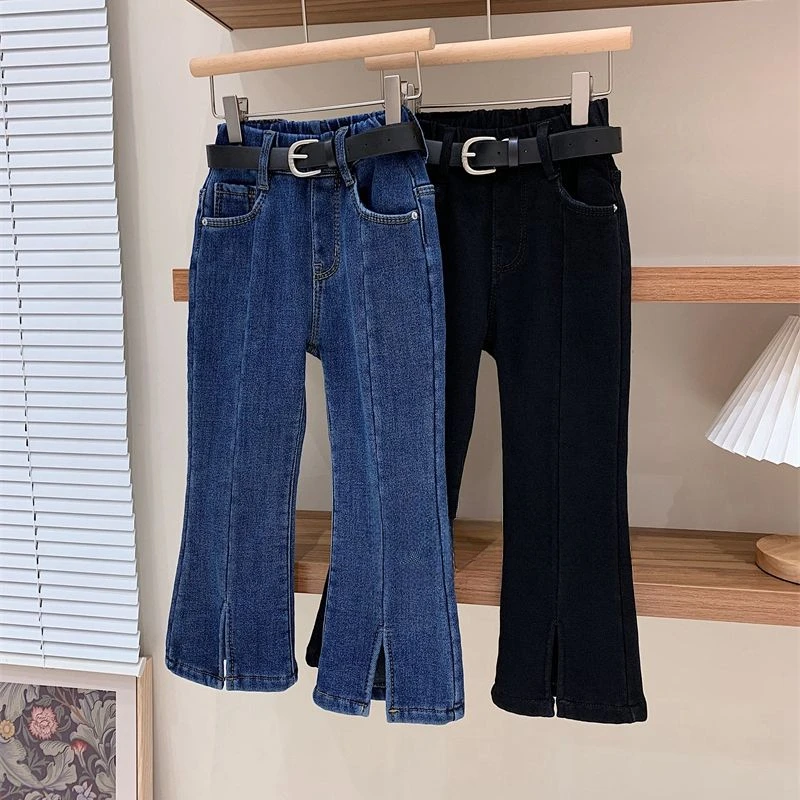 

Girls Kids Denim Pants Spring Autumn Baby Children Jeans Long Pant Trousers Children Clothes 2-12T