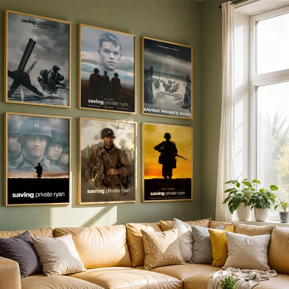 Legendary Movies S-Saving Private Ryan-MT Poster HD Quality Wall Art Retro Posters For Home Room Wall Decor Kawaii Room Decor
