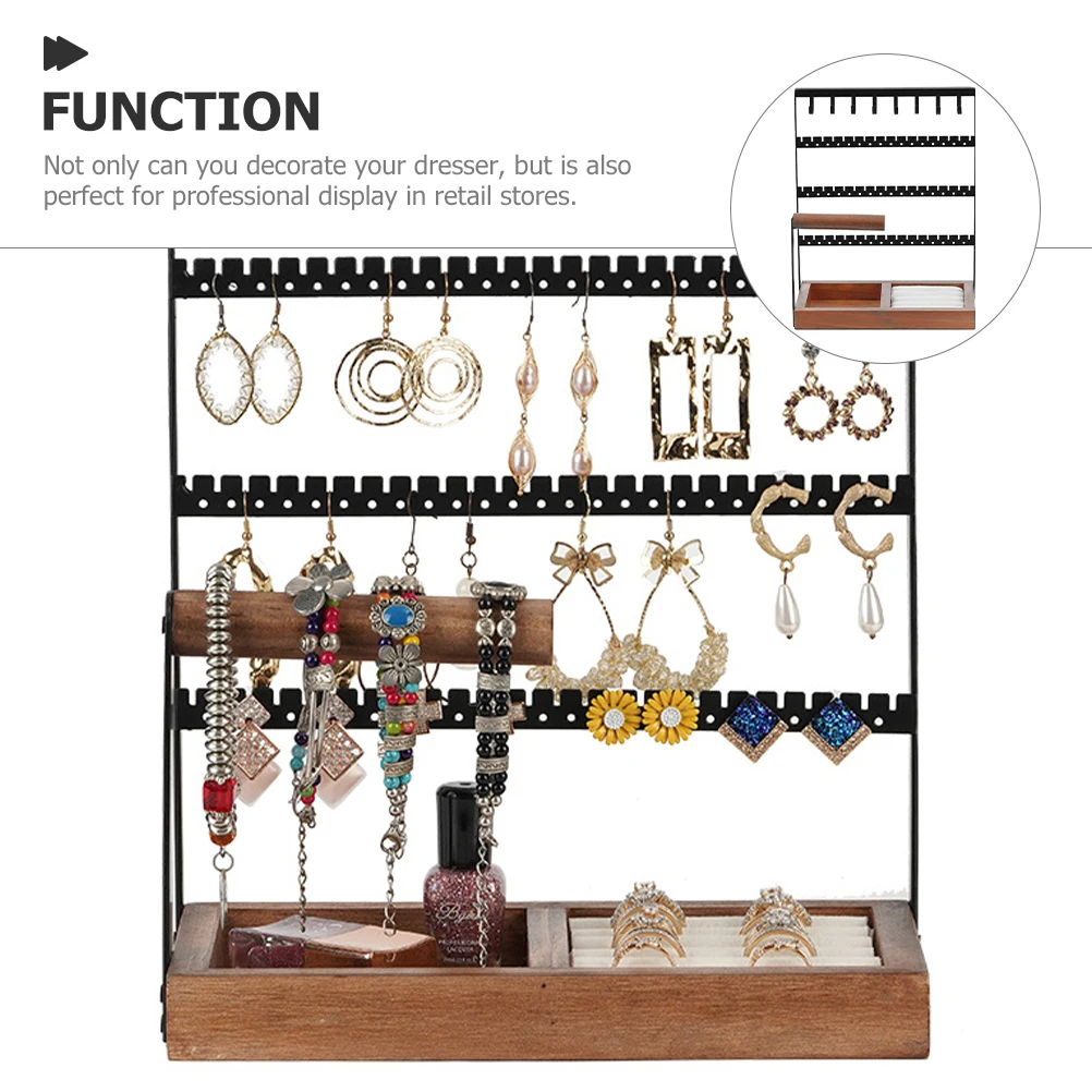 

Multifunctional Jewelry Rack Earring Display ganizer Necklace Holder Storage St for Earrings Bracelets Keys Large Capacity
