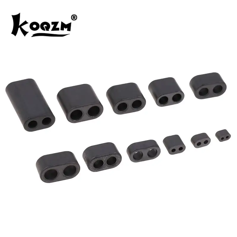 10Pcs RF Ferrite Core Double Holes RF Magnet RF Accessories 11 Sizes nickel-zinc Hollow Magnetic Ring Aperture 1-5mm Long 1-25mm