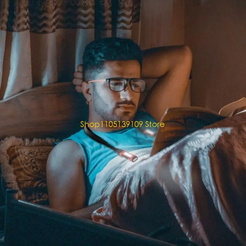 مصباح رقبة مغناطيسي مرن معلق على الرقبة لصيانة وإصلاح المركبات ومصابيح فحص السيارات للقراءة الليلية