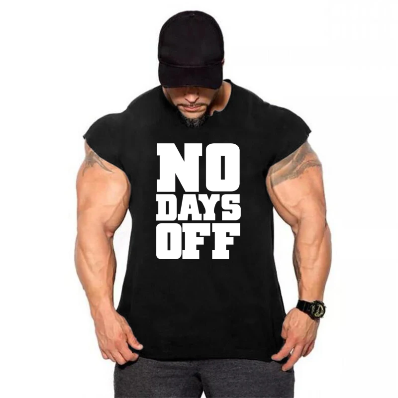 New Fashion Cotton Sleeveless Shirts Tank Top Men Beast Mode Fitness Shirt Man Singlet Bodybuilding Workout Gym Vest ON Days Off