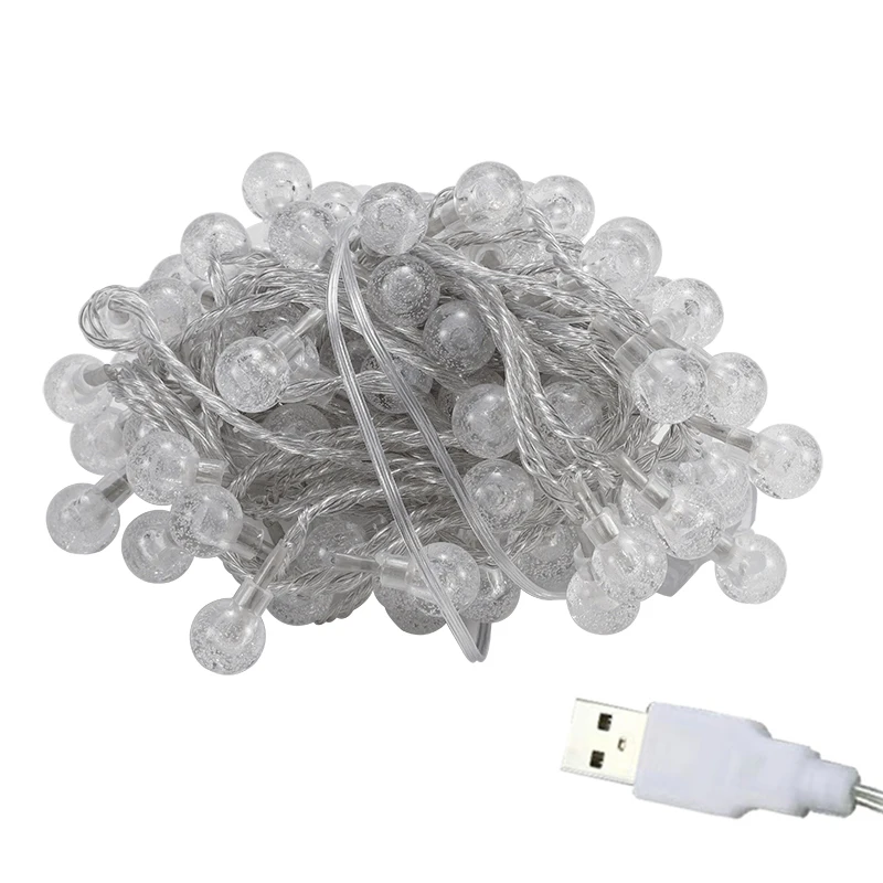 Multicolor Color LED String Lights 3 6 10M Crystal Fairy Lights Outdoor USB Operated Garland Christmas Party Wedding Decoration