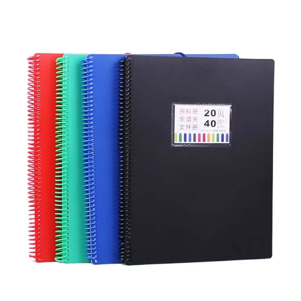 

A4 File Folders Large Capacity with 40 Pockets Documents Organizer Versatile Portable Test Paper Storage Tool School Supplies