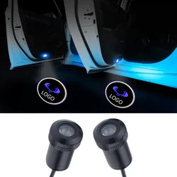 쌍용 코란도 무쏘 스포츠 렉스턴용 자동차 도어 웰컴 로고 라이트, 범용 LED 그림자 조명, 2 개
