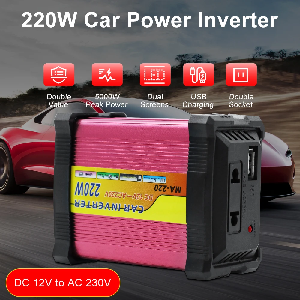 

Автомобиль RV грузовик прицеп инвертор мощности авто кемпинг многофункциональный преобразователь батареи 220 Вт инвертор питания USB трансформатор напряжения